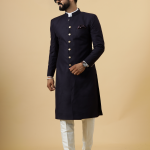 Classic Blue Berry Achkan for Men | Elegant Ethnic Wear | Jaipurio